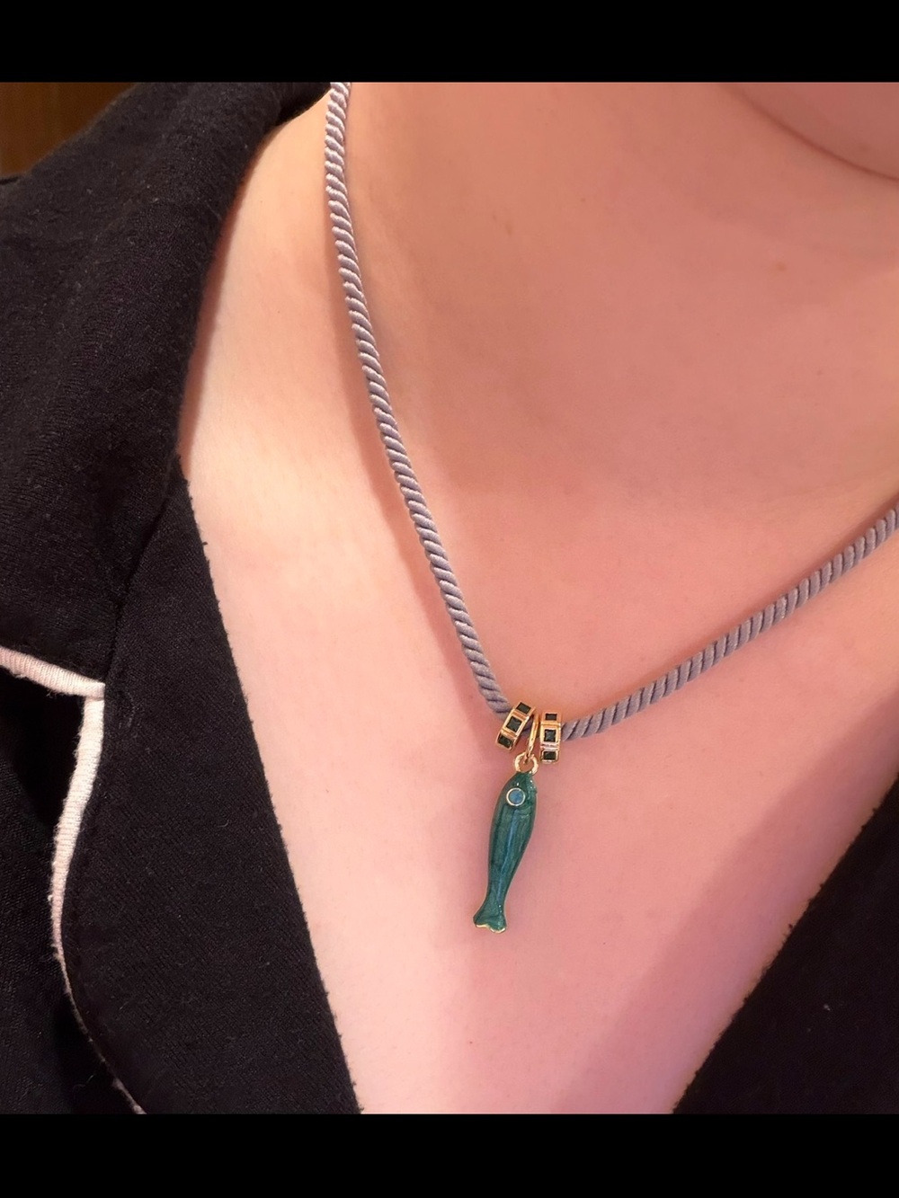 Adina Eden rope fish necklace - Women's Jewelry